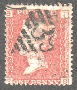 Great Britain Scott 33 Used Plate 171 - TB - Click Image to Close